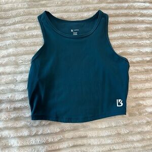 Teal Athletic Crop